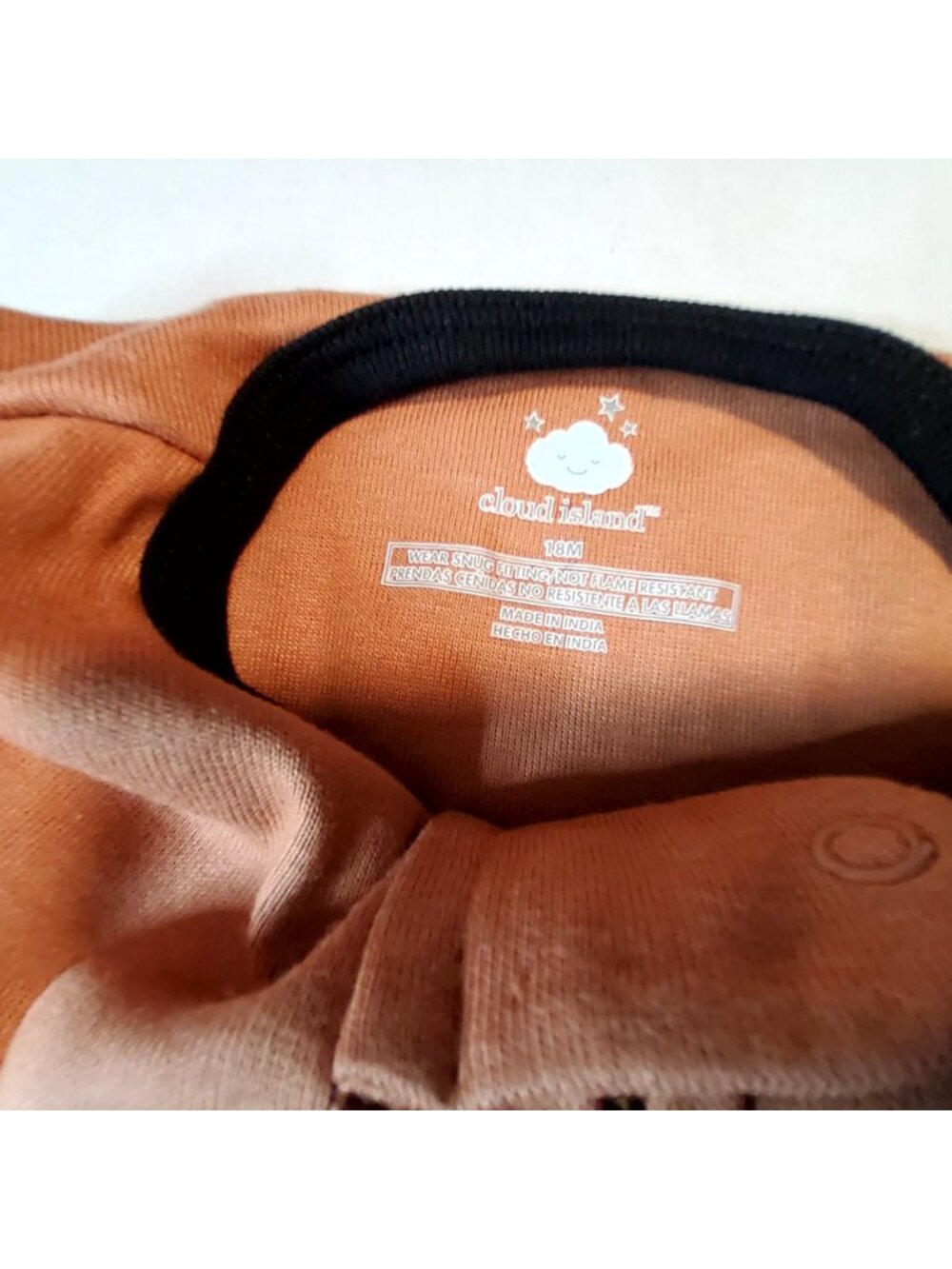 Cloud Island Cotton Baby Footed Sleeper With Non-Slip Soles & Zipper Closure 18M - Picture 6 of 13